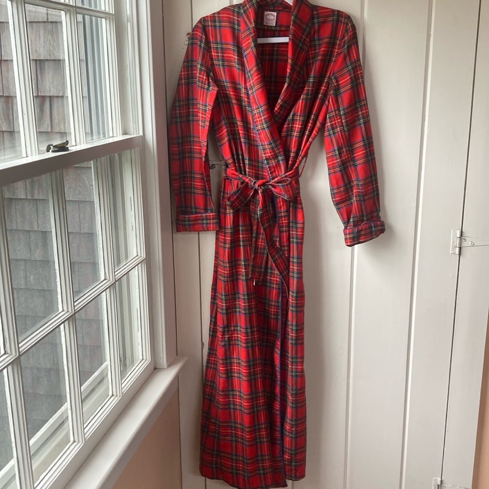 Brooks Brothers tartan plaid robe